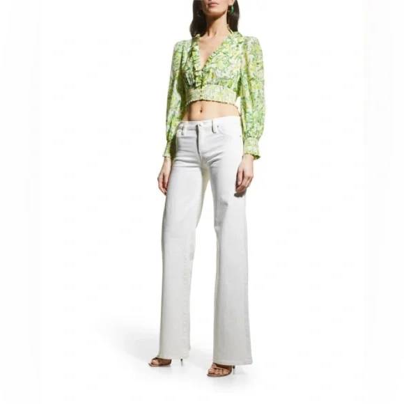 Alice and Olivia Callico Blouse Sz Medium - Picture 6 of 12